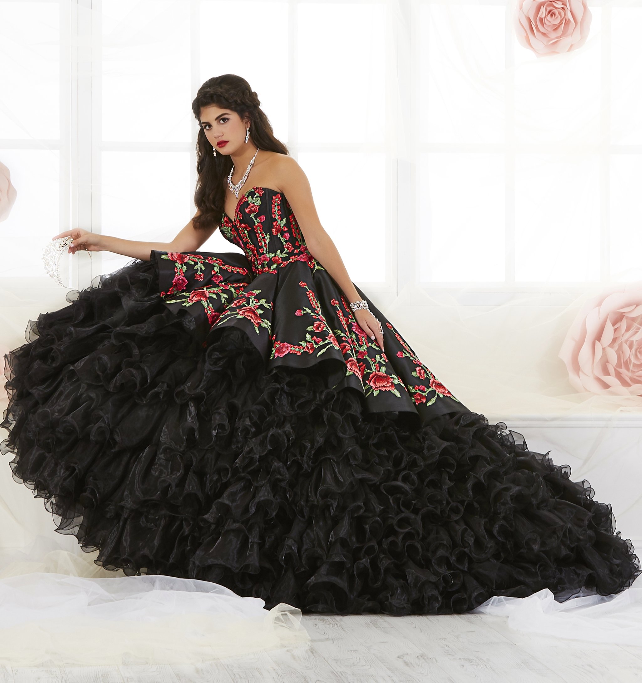 Rose Charro Quinceanera Dress - Toledoz Boutique